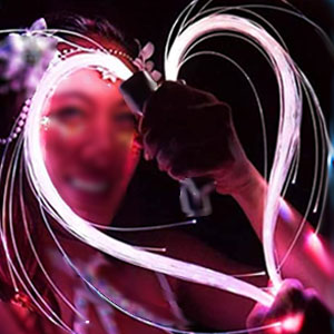 Fiber Optic LED Dancing Whip Dancing with lightning