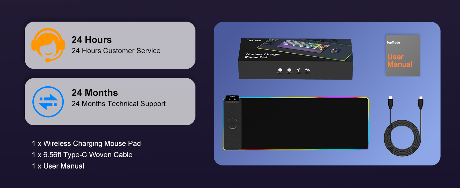 wireless charging mouse pad