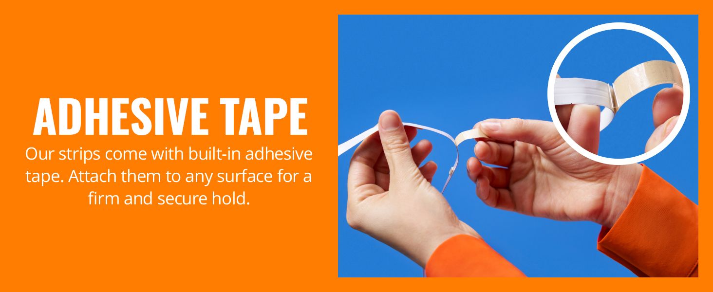 Backed with adhesive tape