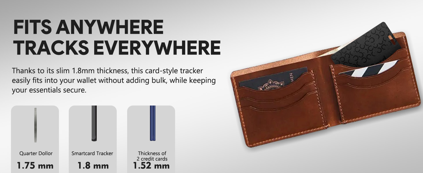 rechargeable wallet tracking tag