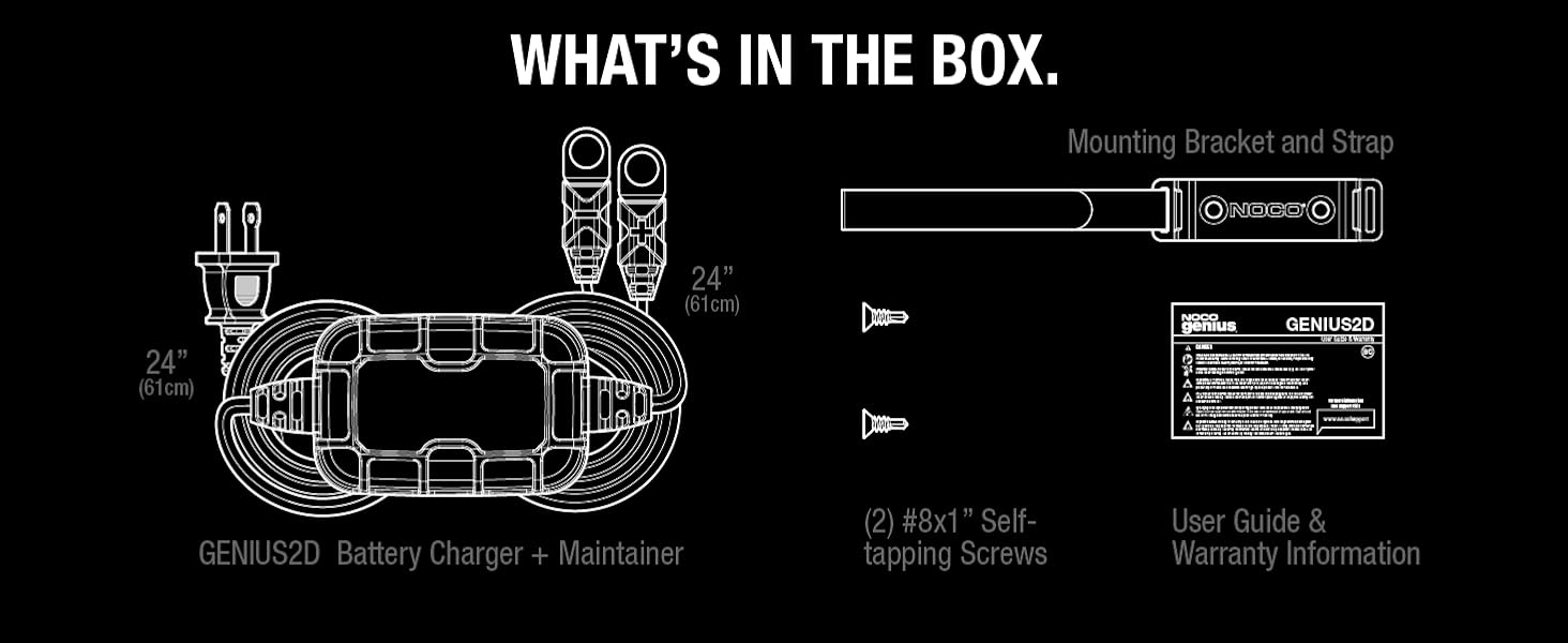 car battery charger 12v 6v automotive trickle maintainer camper utv waterproof direct mount marine