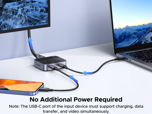 usb c switch 2 in 1 out