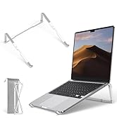 OMOTON Portable Laptop Stand for Desk, Foldable Aluminum Laptop Riser, Ergonomic Computer Stand C...