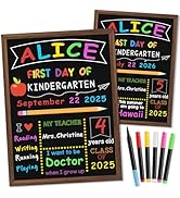 First &amp; Last Day of School Board, 10.5 x 14 Inch Double Sided Back to School Chalkboard with Fram...
