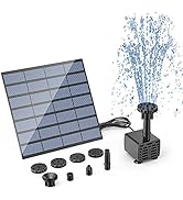 AISITIN DIY Solar Water Pump Kit for Water Feature Outdoor, Solar Powered Water Fountain Pump wit...