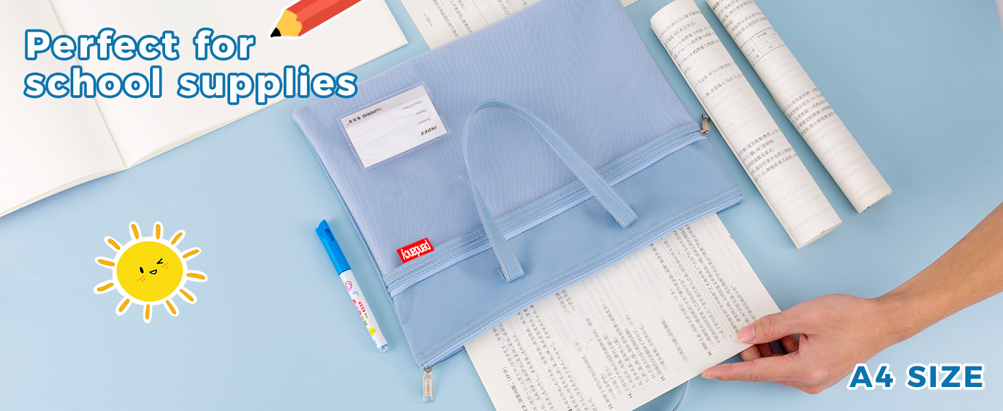 A3 A4 Size Mesh Zipper Pouch