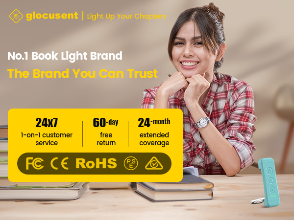 Glocusent USB Rechargeable Book Light