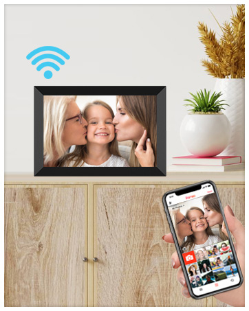 FRAMEO 10.1 Inch Smart WiFi Digital Photo Frame WiFi Digital Picture Frame