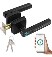 Bamberg N1 Smart Door Knob,4-in-1 Keyless Entry with Fingerprint, Tuya APP, Keypad Code &amp; Key | B...