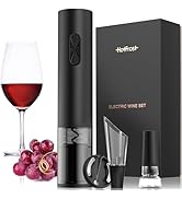 HotFrost Electric Wine Opener – Wine Bottle Opener Kit with Foil Cutter, Wine Aerator, Vacuum Sto...
