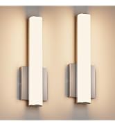 Aoceley 15.7 Inches Modern Bathroom Led Wall Sconces,18W 3000K Hardwired Wall Light with White Ac...