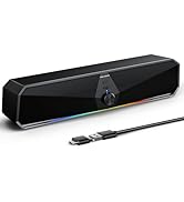 SENZER CS30 Bluetooth Computer Speakers for Desktop, USB Plug & Play PC Speakers with Dynamic LED...