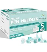 CareLiving Insulin Pen Needles 33G 5/32” (5 mm), Diabetic Needles for Insulin Injections, Compati...