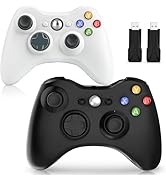 Enstixsm for Xbox 360 Controller, PC Wireless Gamepad with Ergonomic Grip/Upgraded No Drift Joyst...