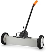 18'' Heavy-Duty Rolling Magnetic Sweeper with Wheels, Telescoping Handle,Large Push-Type Magnet P...