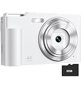 Digital Camera, FHD 4K Digital Point and Shoot Camera with 16X Zoom Anti Shake, 48MP Compact Smal...