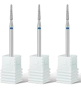 Rolybag Cuticle Nail Drill Bits Needle Shape Cuticle Drill Bit for Nail Diamond Drill Bits 3/32” ...