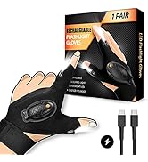 Rechargeable LED Flashlight Gloves Gifts for Men, Unique Birthday Gifts Christmas Stocking Stuffe...