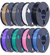 SUNLU 3D Printer Filament Pack, 0.25kg Each Spool, Total 2kg, Mini Spool, PLA+ Filament 1.75mm, 8...