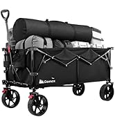 Gonex 48''L Collapsible Foldable Heavy Duty Oversized Wagon with 440lbs Weight Capacity, 300L Fol...