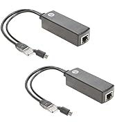 UCTRONICS for Raspberry Pi PoE Splitter 5V [2-Pack] - Active PoE to Micro USB Adapter, IEEE 802.3...