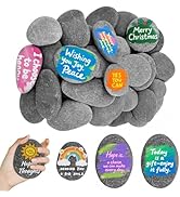 Reeplan 45PCS Rocks for Painting, Natural Smooth River Rocks for Painting, 2-4 Inches Flat Stones...