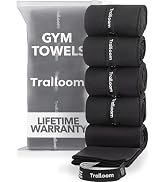Trailoom Microfiber Workout Towels - Quick Dry, Highly Absorbing, Odor-Free, for Men &amp; Women - Gy...