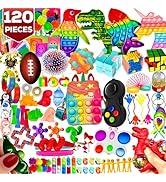 120 Pcs Fidget Toys Pack, Pop Sensory Party Favors Set Gifts for Kids Adults Boy Girl Stocking St...