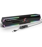ROSON Bluetooth Computer Speakers, Adjustable RGB PC Gaming Speakers with Enhanced Bass and Volum...
