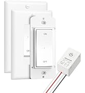 DEWENWILS Wireless Light Switch and Receiver Kit, 15A, No Wiring, No Interference, 100FT Control ...