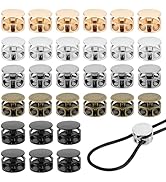 PH PandaHall 40pcs 5 Colors Toggle Stoppers Cord Stopper Cord Lock Draw String Clip Spring Cord L...