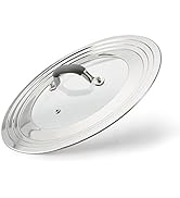 WishDirect Universal Pans Pots Lid Cover Fit All 7 Inch to 12 Inch Pots / Pans /Woks Stainless St...