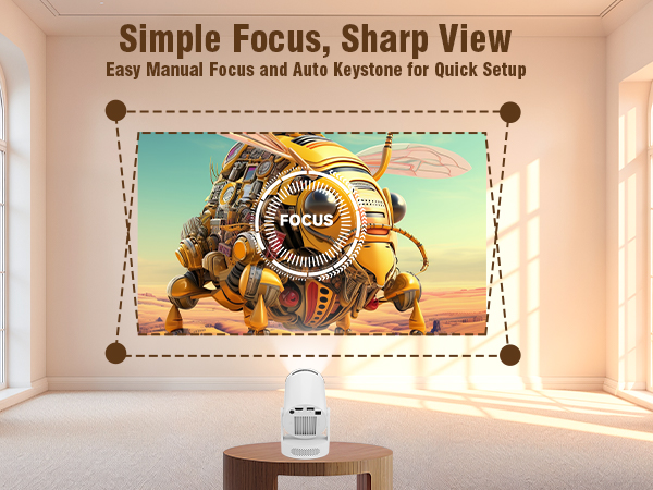 Manual Focus and Auto Keystone