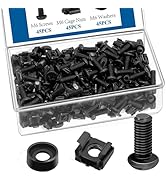 Sunxeke 45 Pack M6 x 16mm Rack Mount Screws &amp; Cage Nuts Kit.Rack Mount Screws for Server Racks, C...