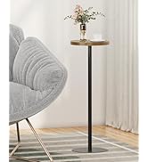 TUTOTAK Tall Round Side Table, Small End Table, Beside Table, Drink Table, Pedestal Side Table, l...