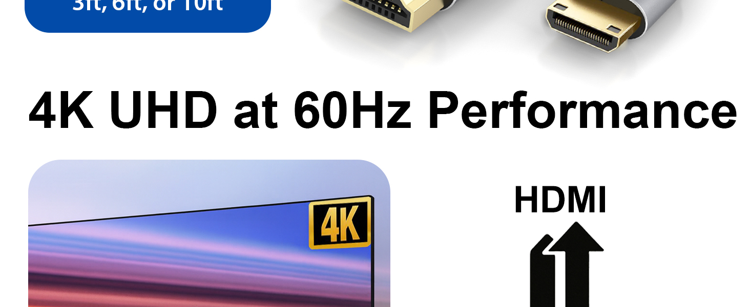 HDMI 2.0 to Mini HDMI Braided Cable