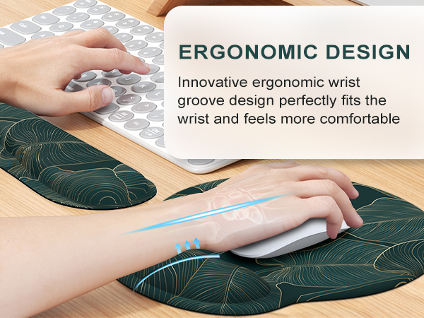 Ergonomic mouse Pad with wrist support