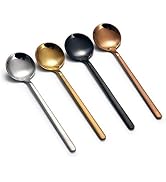 8 Pcs Coffee Spoons Teaspoons 5.3-Inch Matte Frosted Handle Stainless Steel Espresso Spoons for C...