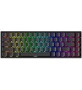 MONSGEEK FUN68 Rapid Trigger Gaming Keyboard 8k SP HE Wired 65% Black Keyboard, Glare Magnetic Sw...