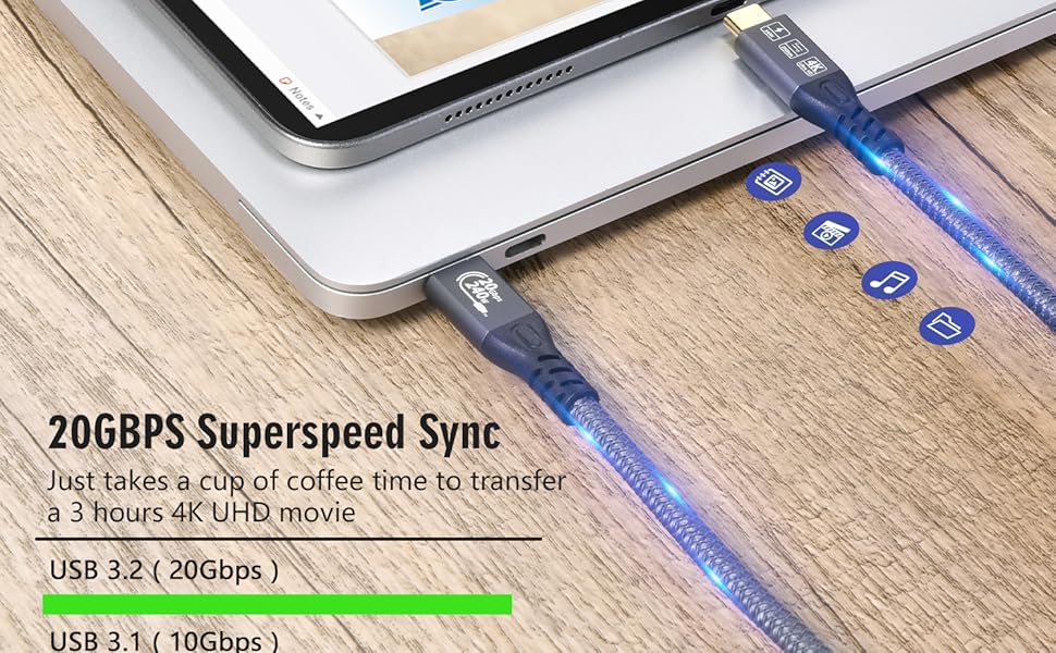 usb c data cable Multifunctional usb c 3.2 gen 2 cable thunderbolt cable