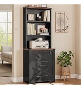 SEDETA 2 Drawer File Cabinet with Lock, Wood Filing Cabinet fits Letter, Legal, A4 Size, Hanging ...