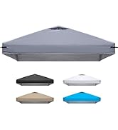 10x10 Canopy Replacement Top Cover with Air Vents for ez up Pop up Canopy Gazebo Tent, with Adjus...