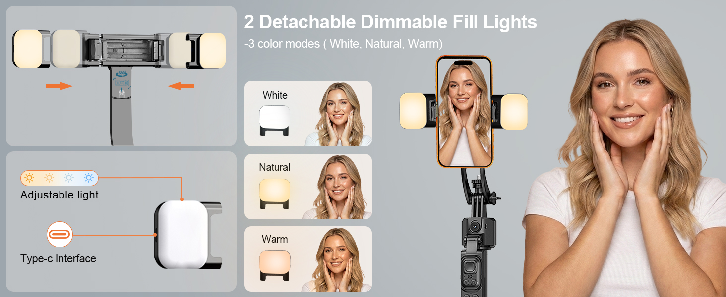 iphone tripod with light