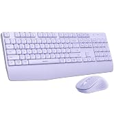 seenda Wireless Bluetooth Keyboard Mouse Combo, Ergonomic Keyboard with Wrist Rest, Silent Mouse,...