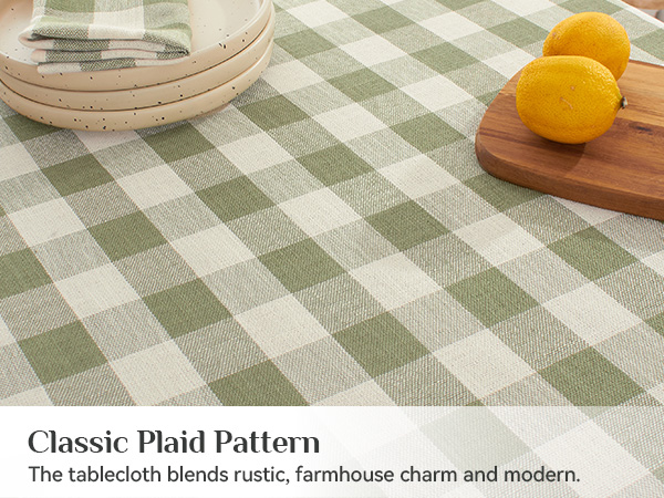 gingham tablecloth