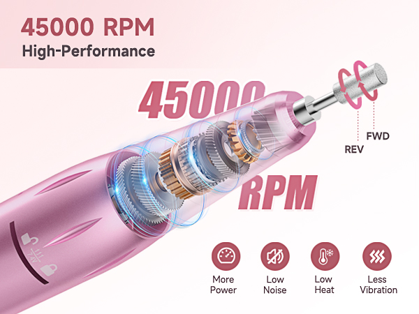 45000RPM electronic nail drill