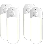 STECHRO LED Night Light with Motion Sensor, USB Rechargeable Battery Operated Cupboard Lamp with ...
