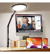 LIFENGSOLER Ring Light for Desk, Flexible Video Conference Lighting for Computer, 18W Full-Screen...