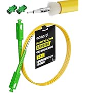 Foboiu SC/APC to SC/APC Fiber Optic Internet Cable Armored 10M (32ft), OS2 9/125µm Single Mode Si...