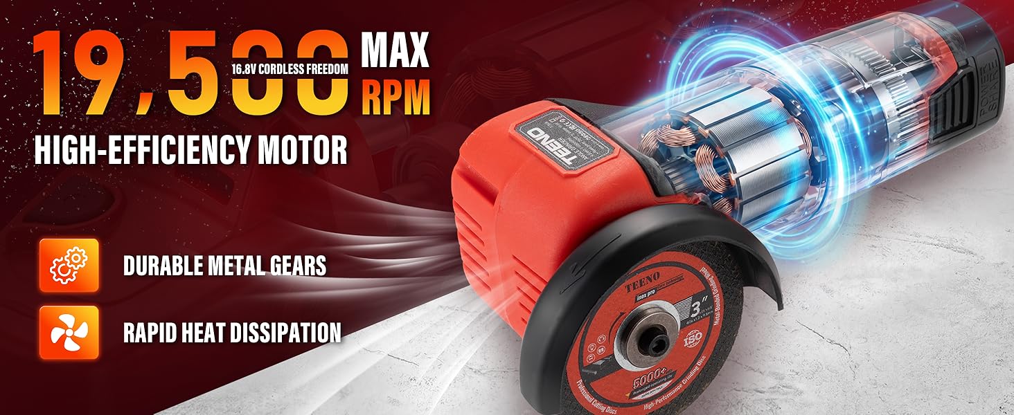 TEENO Cordless Angle Grinder